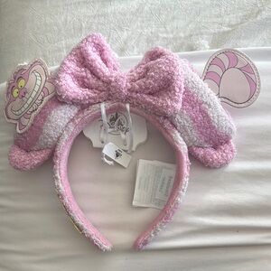 Pink and White Cheshire Cat Ears Headband